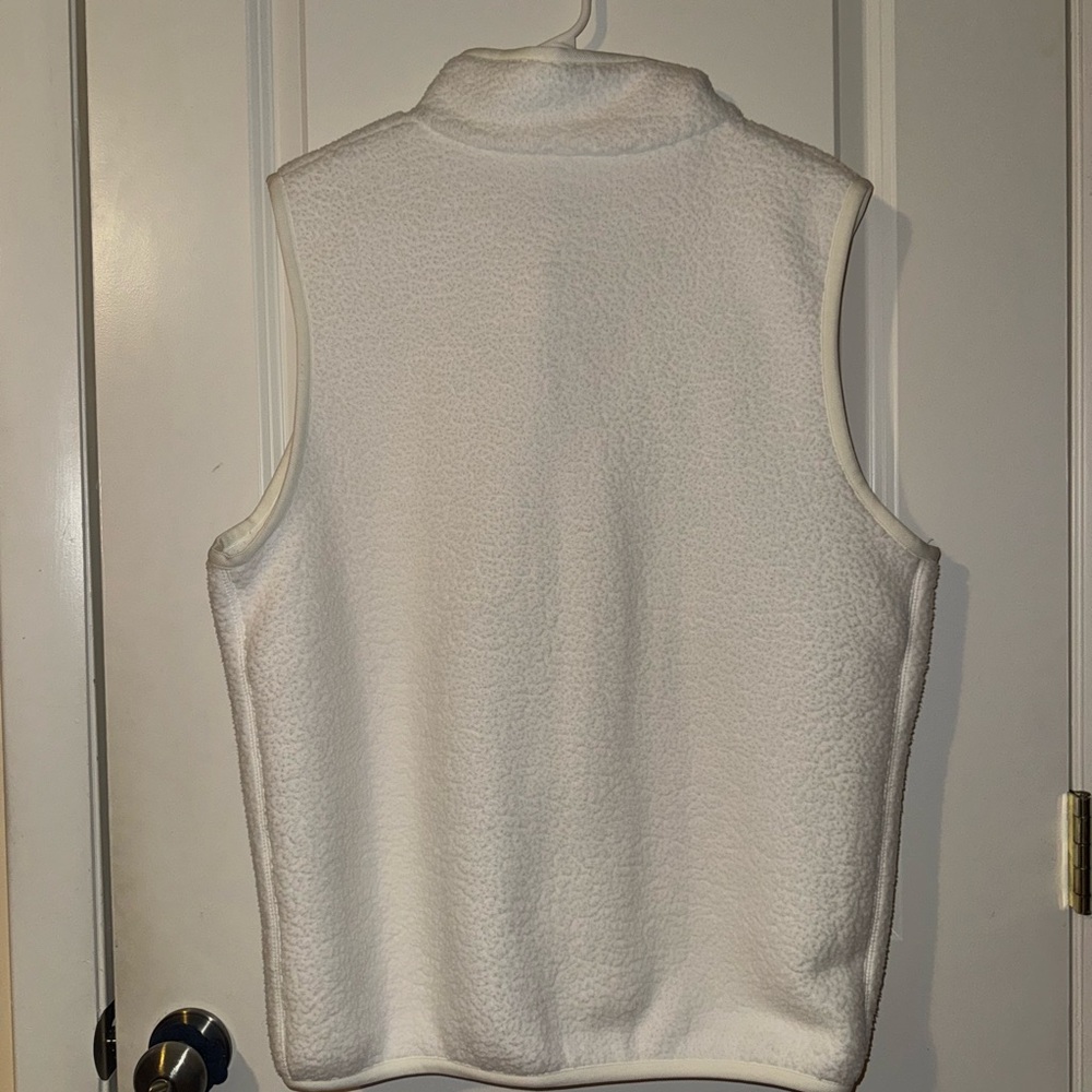 Nike Winterized Fleece Vest Size Medium Mens White Sportswear Club Full Zip - Picture 8 of 9